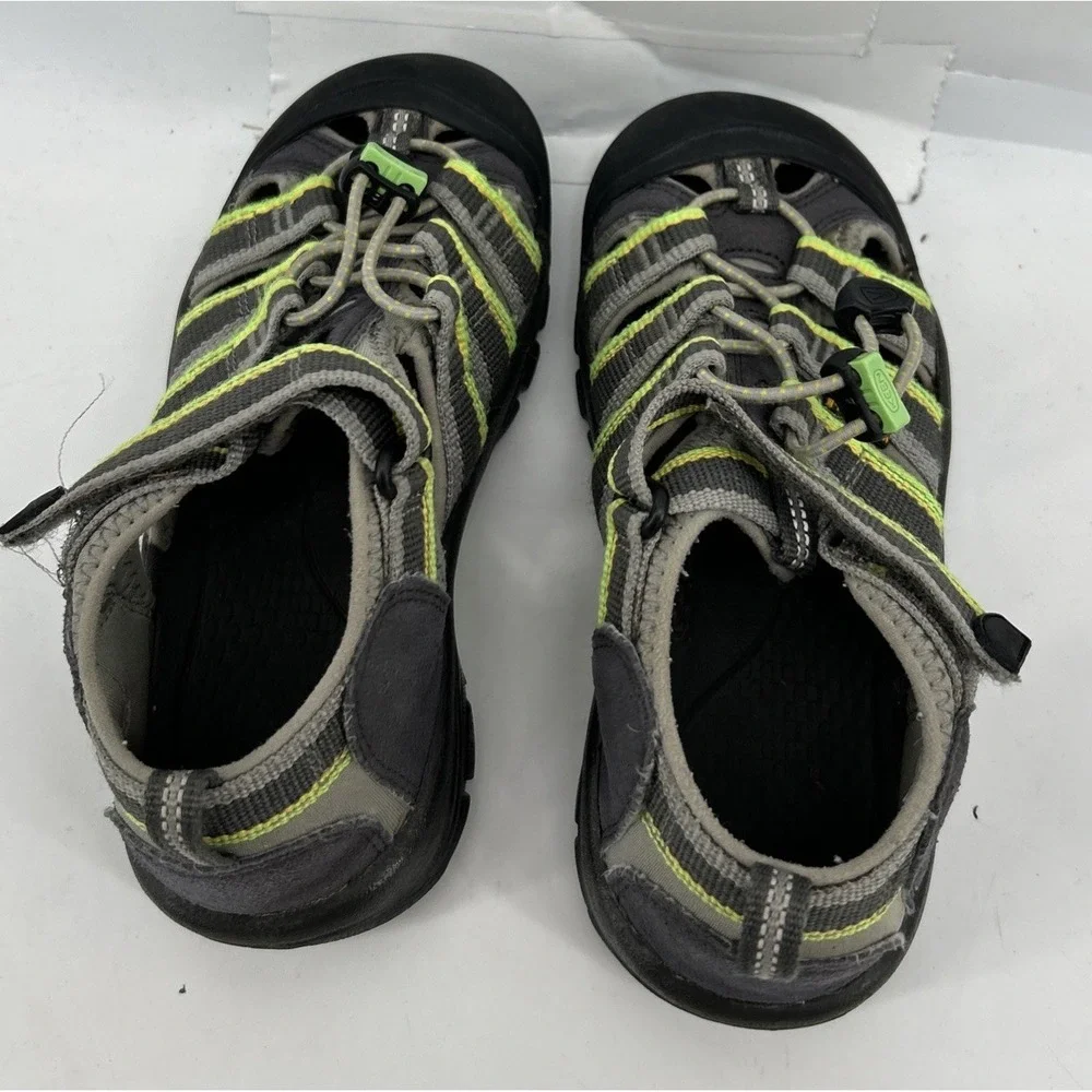 Keen Newport H2 Kids Water Sandals Hiking Shoes Hook And Loop Gray‎ Green Size 1